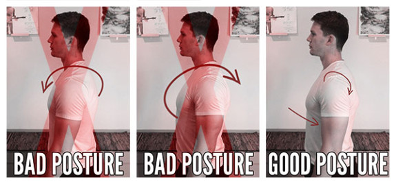 Good posture. Correct and incorrect human poses. Neutral spine